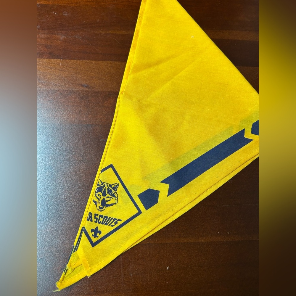 Cub‎ Scouts scarf uniform blue and yellow